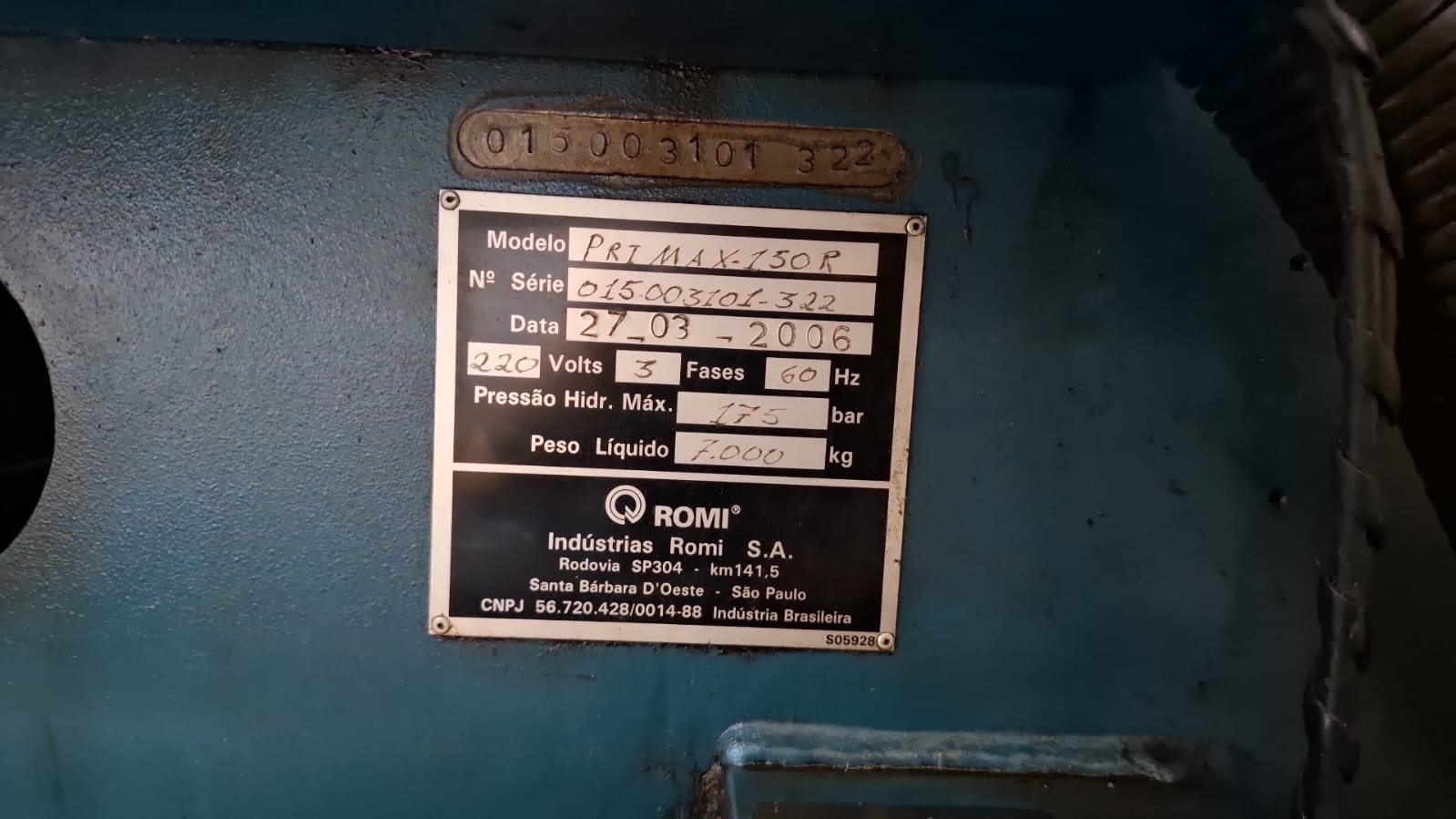 Injetora Romi Primax 150ton